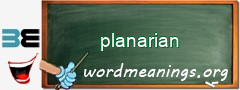 WordMeaning blackboard for planarian